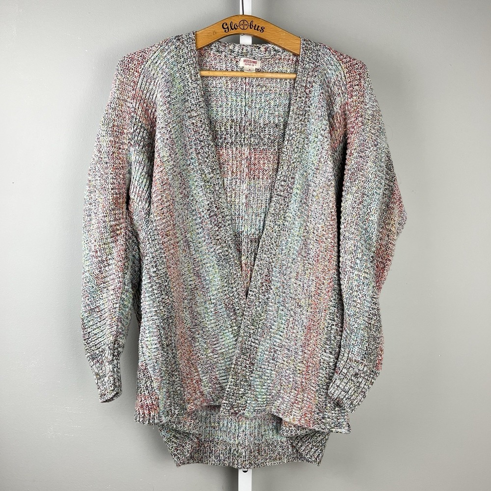 Mossimo Supply Co. Cardigan Sweater Womens Small Oversized Pastel Chunky‎ Knit